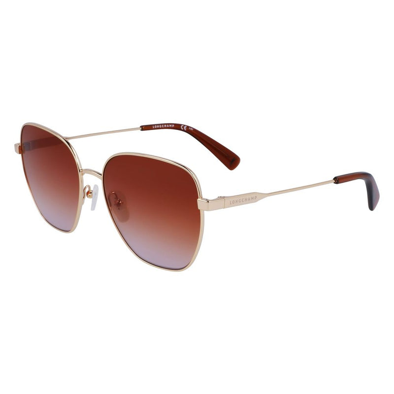 Longchamp Gold Metal Women's Sunglasses