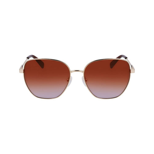 Longchamp Gold Metal Women's Sunglasses