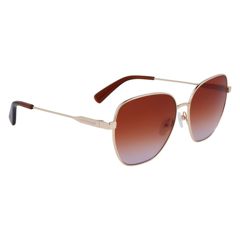 Longchamp Gold Metal Women's Sunglasses