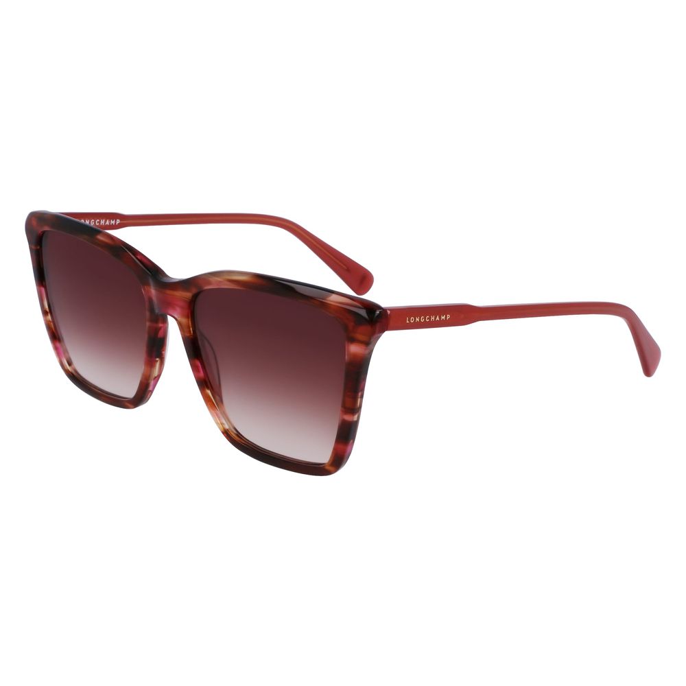 Longchamp Red Acetate Women's Sunglasses