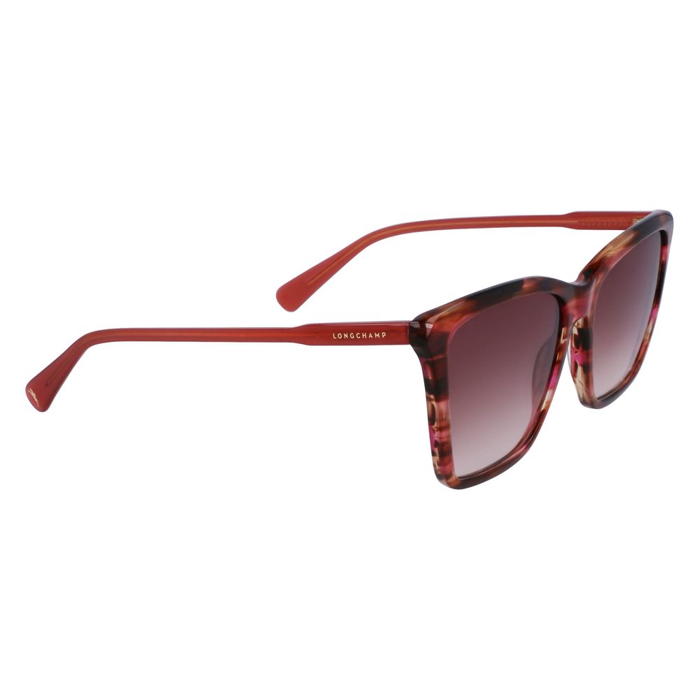 Longchamp Red Acetate Women's Sunglasses