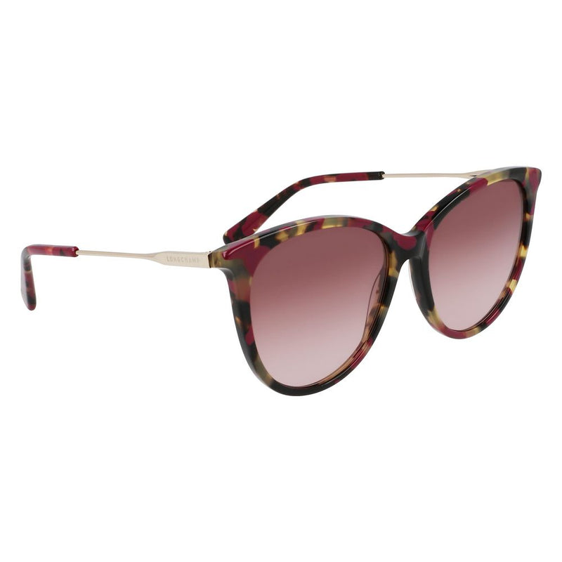 Longchamp Red Acetate Women's Sunglasses