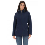 Yes Zee Blue Nylon Jackets & Women's Coat