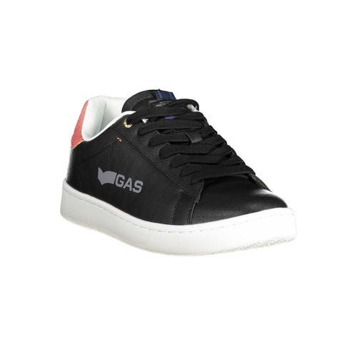 Gas Black Artificial Leather Men's Sneaker