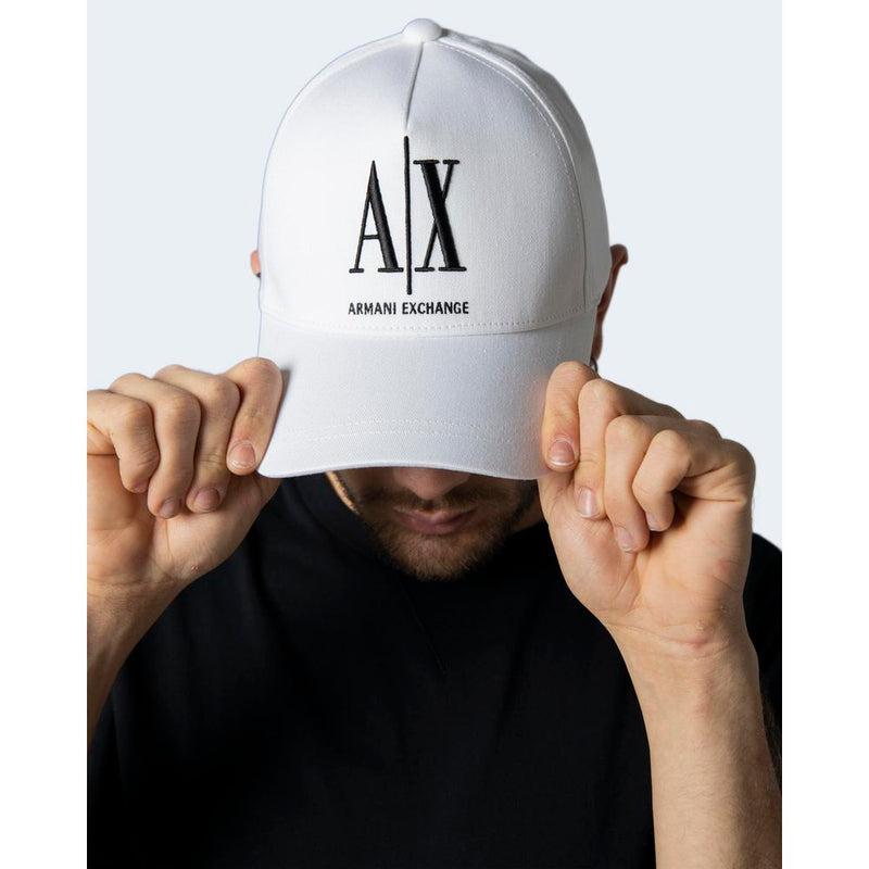 Armani Exchange White Cotton Hats & Men's Cap