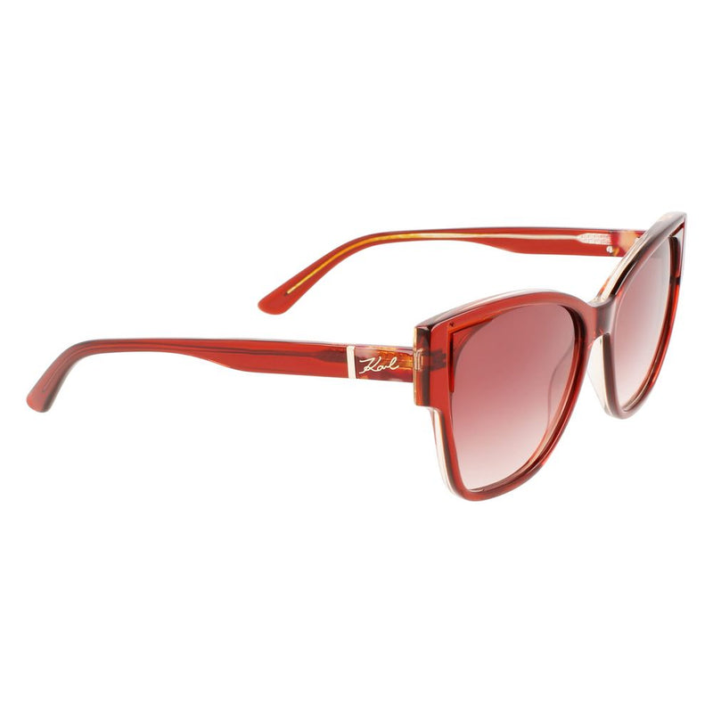 Karl Lagerfeld Orange Acetate Women's Sunglasses