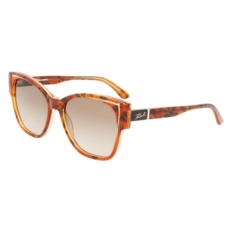 Karl Lagerfeld Orange Acetate Women's Sunglasses