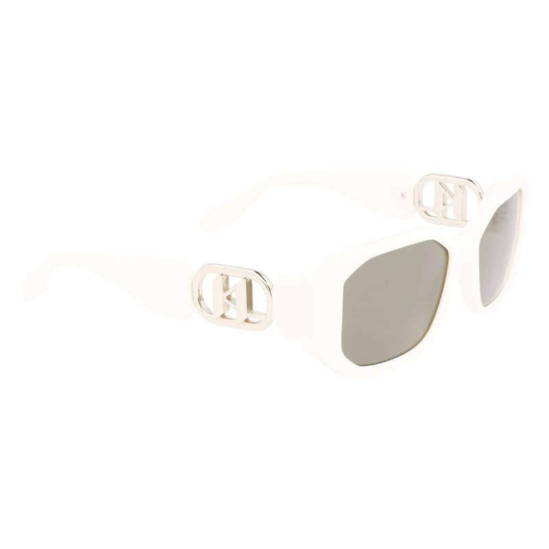 Karl Lagerfeld White Injected Women's Sunglasses