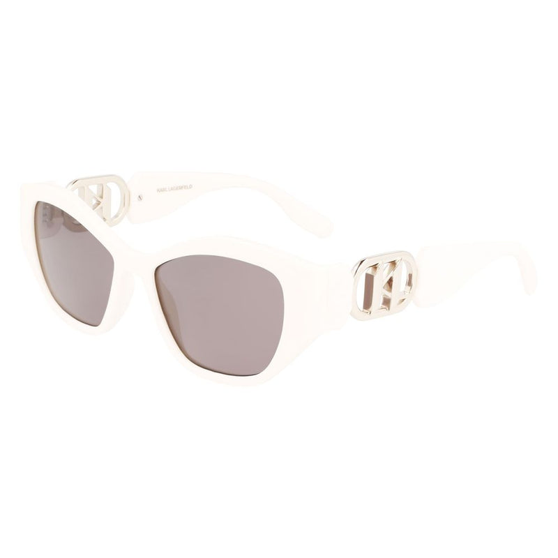 Karl Lagerfeld White Injected Women's Sunglasses