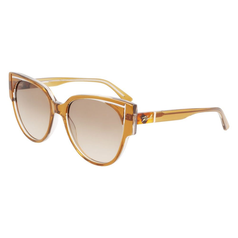 Karl Lagerfeld Brown Acetate Women's Sunglasses