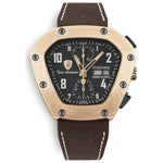 Lamborghini Black Leather Men's Watch