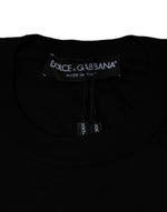 Dolce & Gabbana Black Crown Heart Crew Neck Pullover Men's Sweater (Pre-Owned)