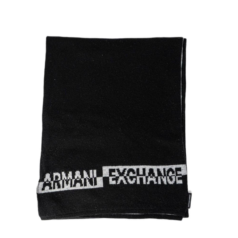 Armani Exchange Black Acrylic Men's Scarf