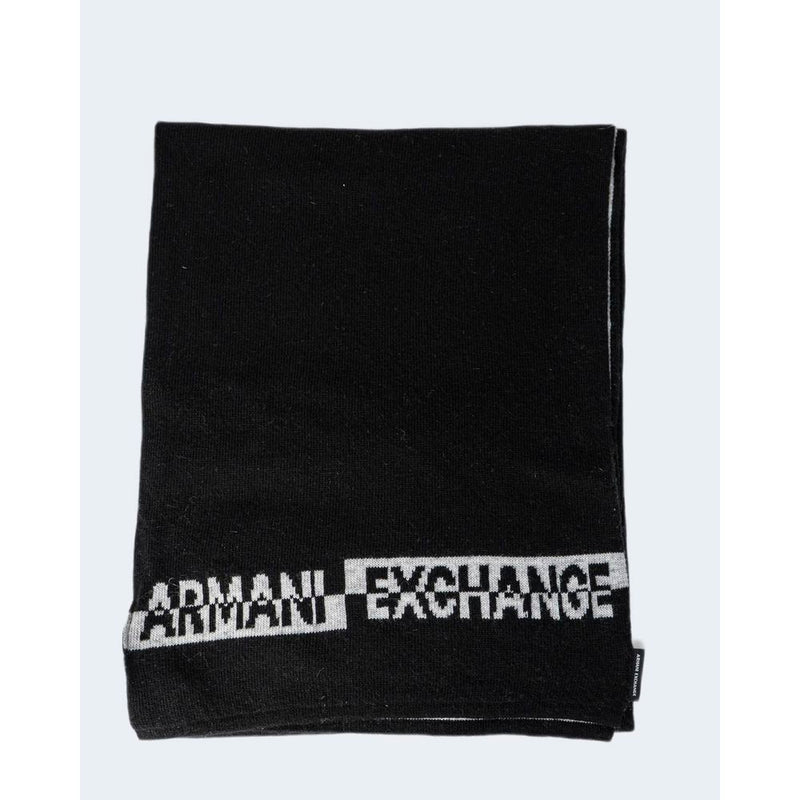 Armani Exchange Black Acrylic Men's Scarf