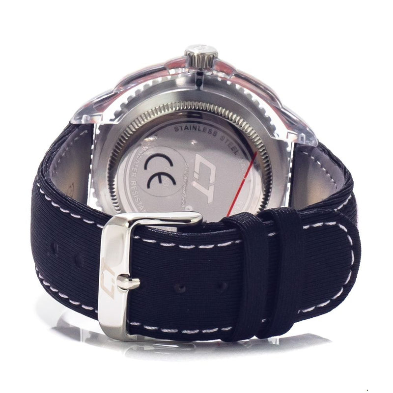 Chronotech Black Leather  Watch