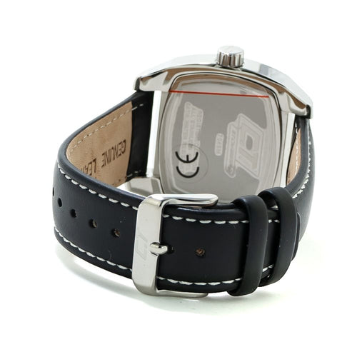 Chronotech Black Leather Men's Watch