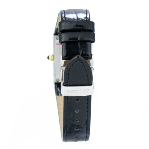 Chronotech Black Leather Women's Watch