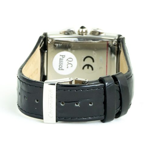 Chronotech Black Leather  Watch