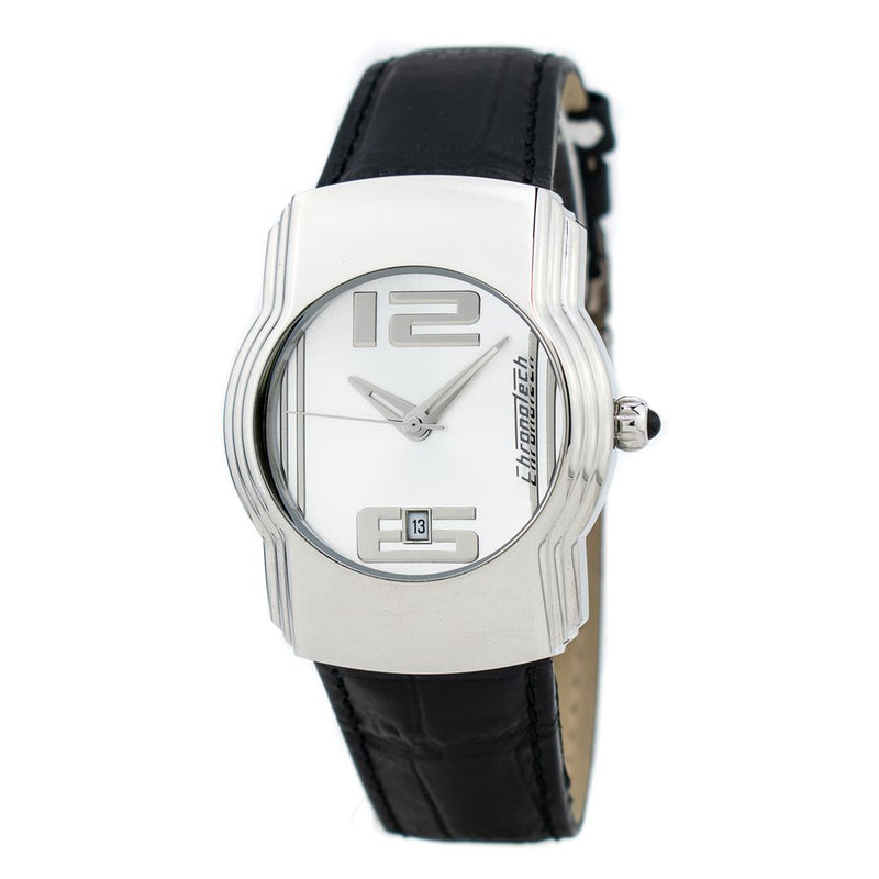 Chronotech Black Leather Men's Watch