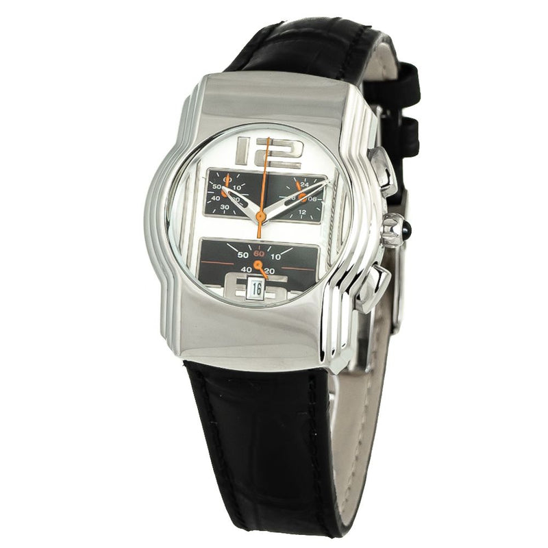 Chronotech Black Leather Women's Watch