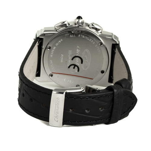 Chronotech Black Leather Women's Watch