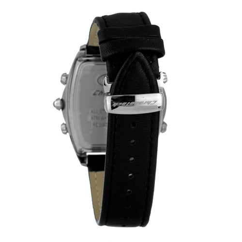 Chronotech Black Leather Men's Watch