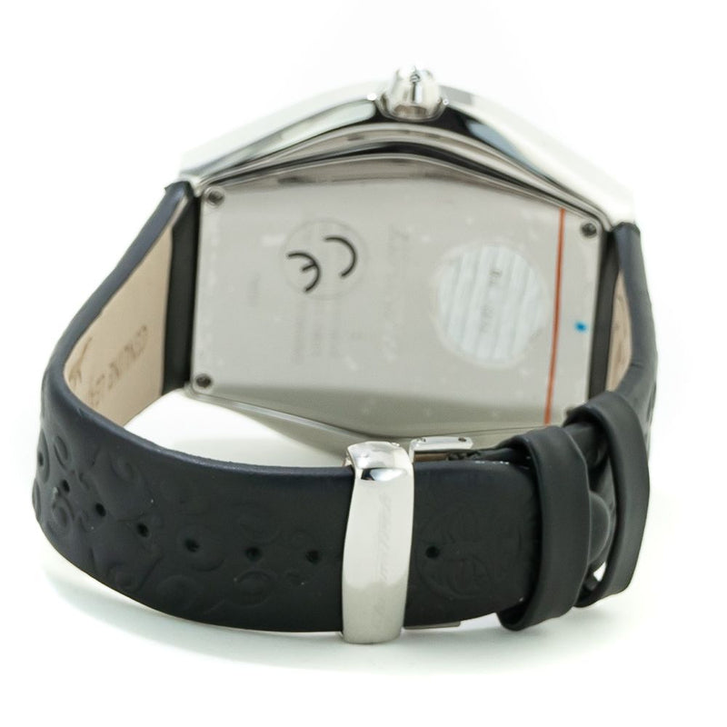 Chronotech Black Leather Men's Watch