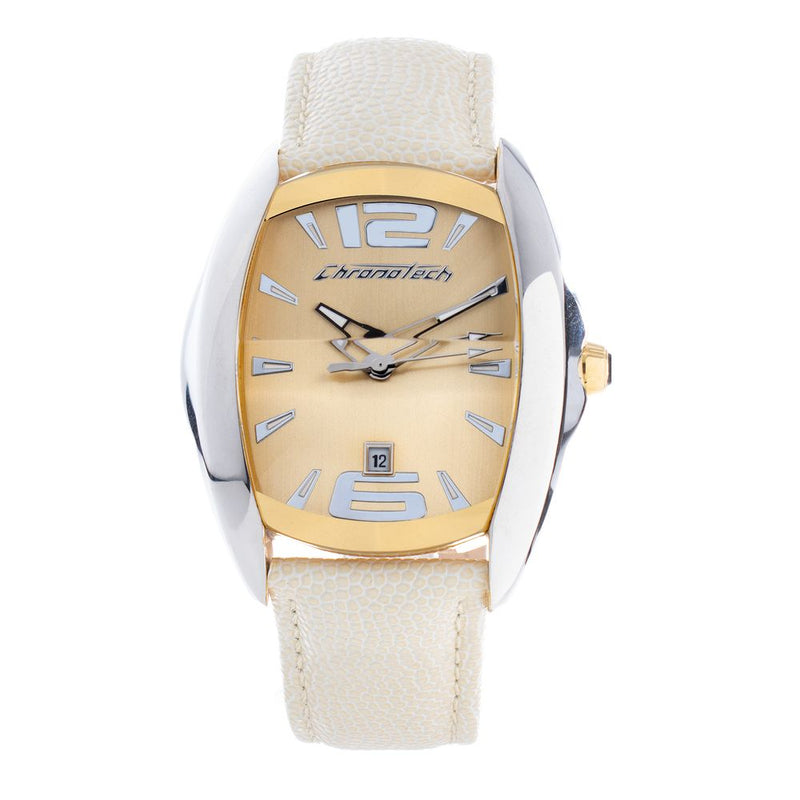 Chronotech Beige Leather  Watch