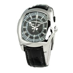 Chronotech Black Leather Men's Watch