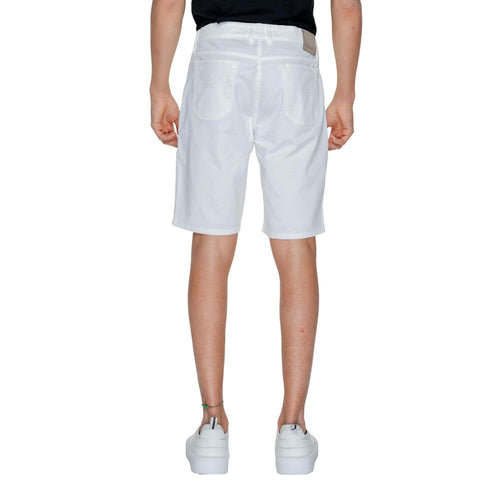 Jeckerson White Cotton Men's Short