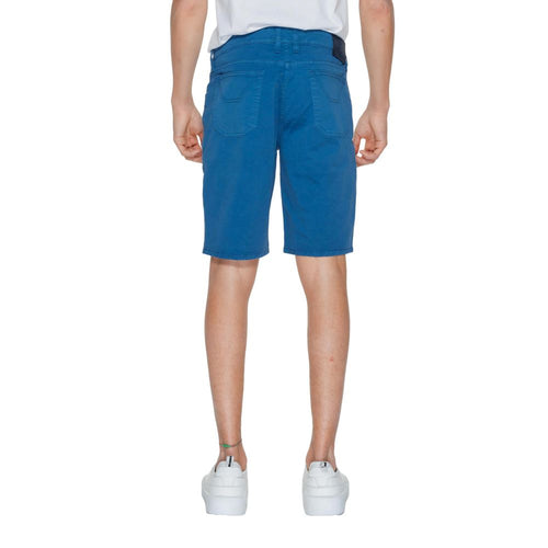 Jeckerson Blue Cotton Men's Short