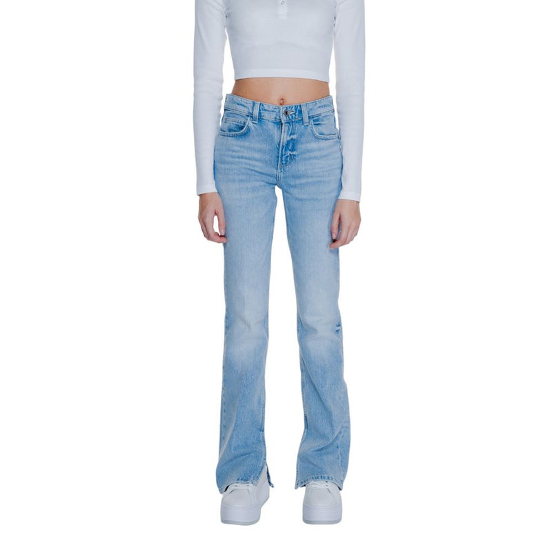 Guess Light Blue Cotton Jeans & Women's Pant