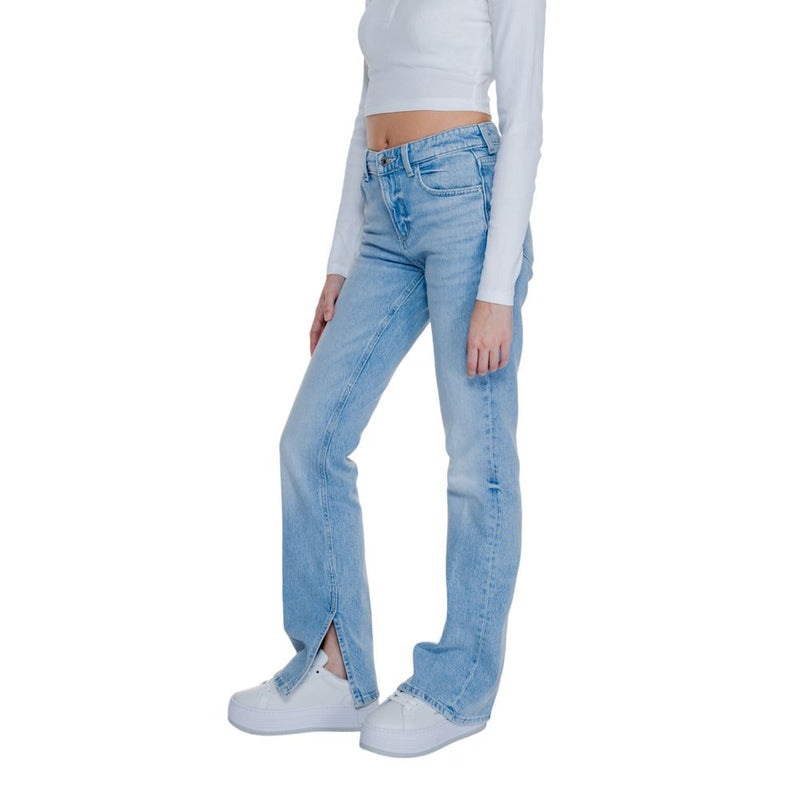 Guess Light Blue Cotton Jeans & Women's Pant