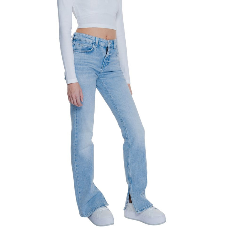 Guess Light Blue Cotton Jeans & Women's Pant