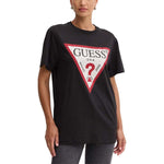 Guess Black Cotton Tops & Women's T-Shirt