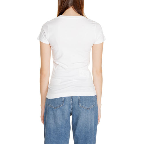 Guess White Cotton Tops & Women's T-Shirt