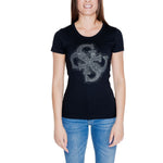 Guess Black Cotton Tops & Women's T-Shirt