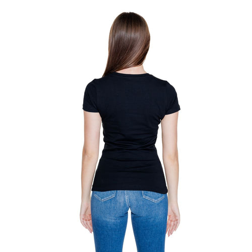 Guess Black Cotton Tops & Women's T-Shirt