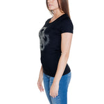 Guess Black Cotton Tops & Women's T-Shirt