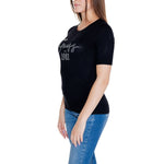 Guess Black Viscose Tops & Women's T-Shirt