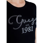 Guess Black Viscose Tops & Women's T-Shirt