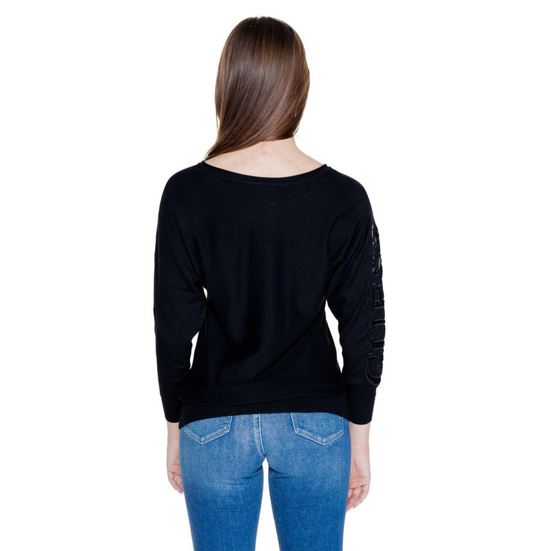 Guess Black Viscose Tops & Women's T-Shirt