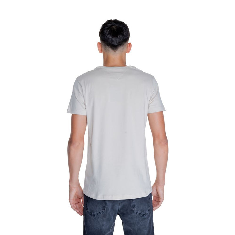 Tommy Hilfiger Beige Cotton Men's T-Shirt