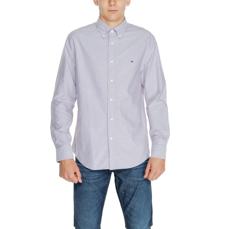 Tommy Hilfiger Purple Organic Cotton Men's Shirt