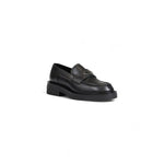 Tommy Hilfiger Black Leather Flat Women's Shoe