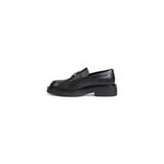 Tommy Hilfiger Black Leather Flat Women's Shoe