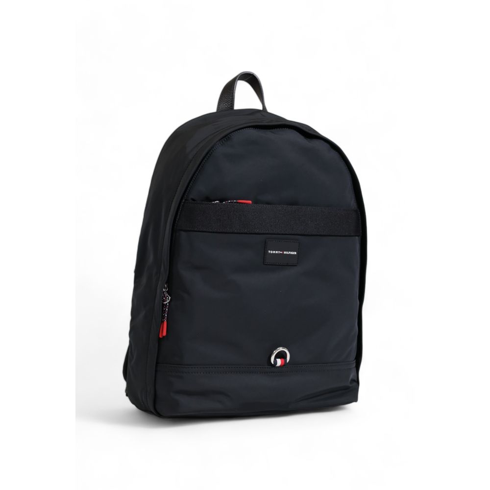 Tommy Hilfiger Black Recycled Polyester Men's Backpack