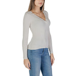 Guess Cream Viscose Tops & Women's T-Shirt