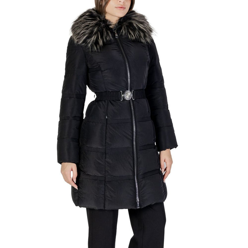 Guess Black Polyester Jackets & Women's Coat