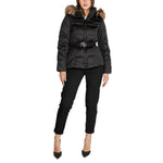 Guess Black Polyester Jackets & Women's Coat